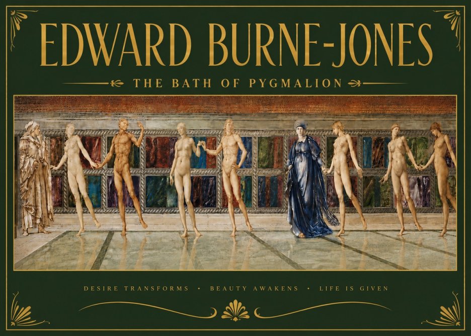 Edward Burne-Jones The Bath of Pygmalion No6 - Poszter