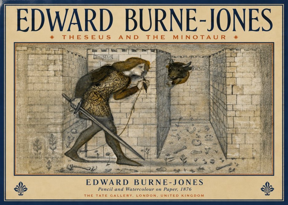 Edward Burne-Jones Theseus and the Minotaur No4 - Poszter