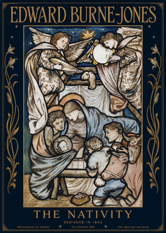 Edward Burne-Jones The Nativity No3 - Poszter