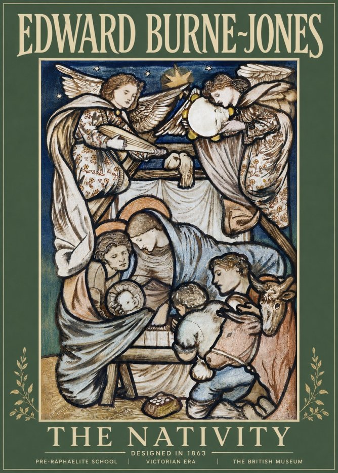 Edward Burne-Jones The Nativity No5 - Poszter