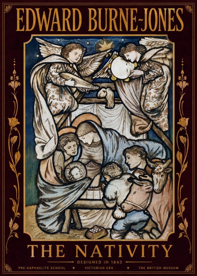 Edward Burne-Jones The Nativity No6 - Poszter