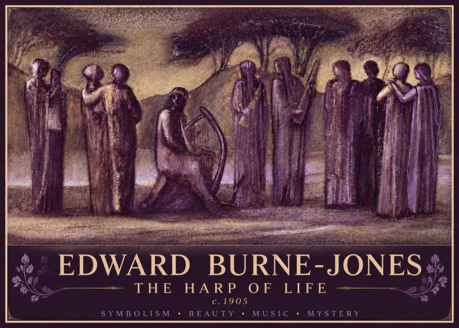 Edward Burne-Jones The Harp of Life No4 - Poszter