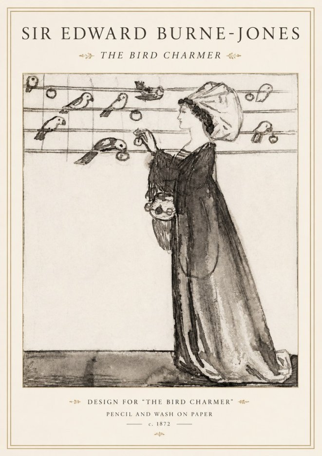 Edward Burne-Jones The Bird Charmer No1 - Poszter