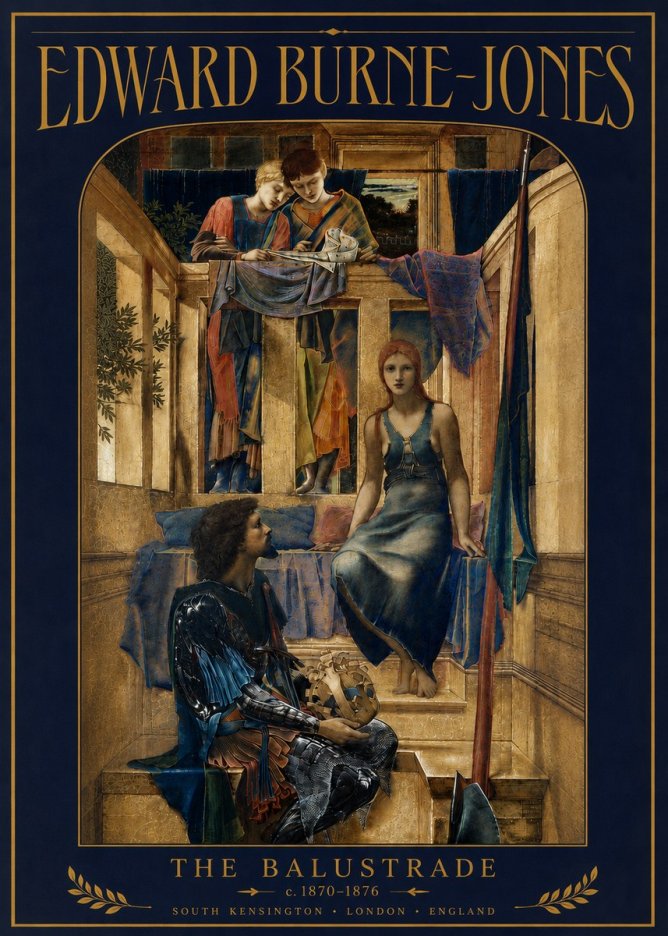 Edward Burne-Jones The Balustrade No4 - Poszter
