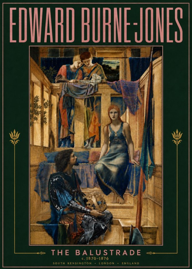 Edward Burne-Jones The Balustrade No5 - Poszter