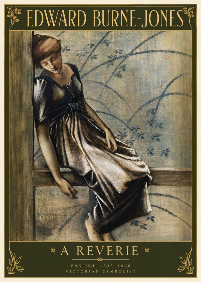 Edward Burne-Jones A Reverie No3 - Poszter
