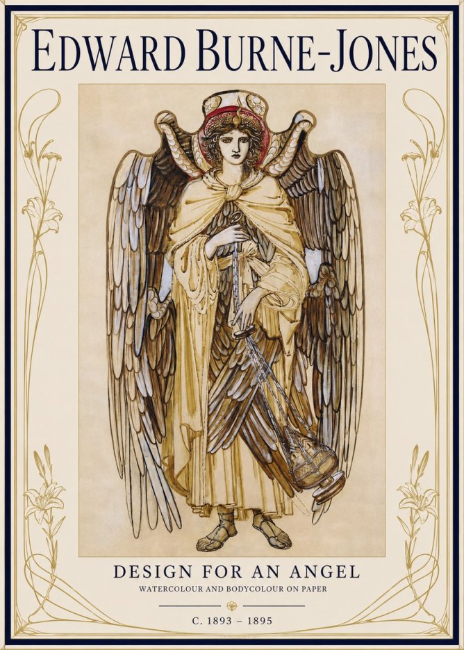 Edward Burne-Jones Design for an Angel No1 - Poszter