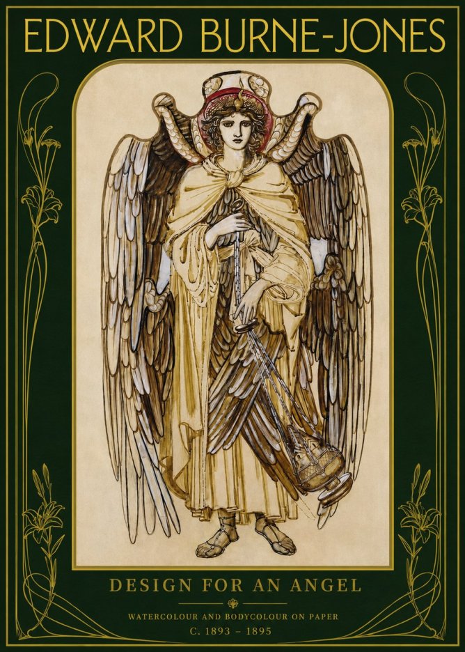 Edward Burne-Jones Design for an Angel No2 - Poszter