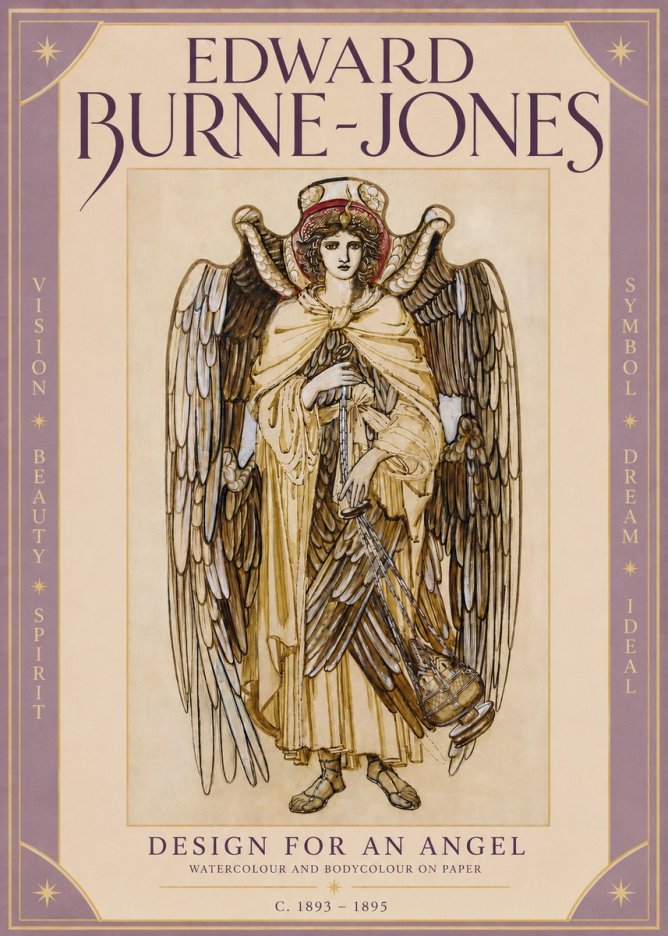 Edward Burne-Jones Design for an Angel No3 - Poszter