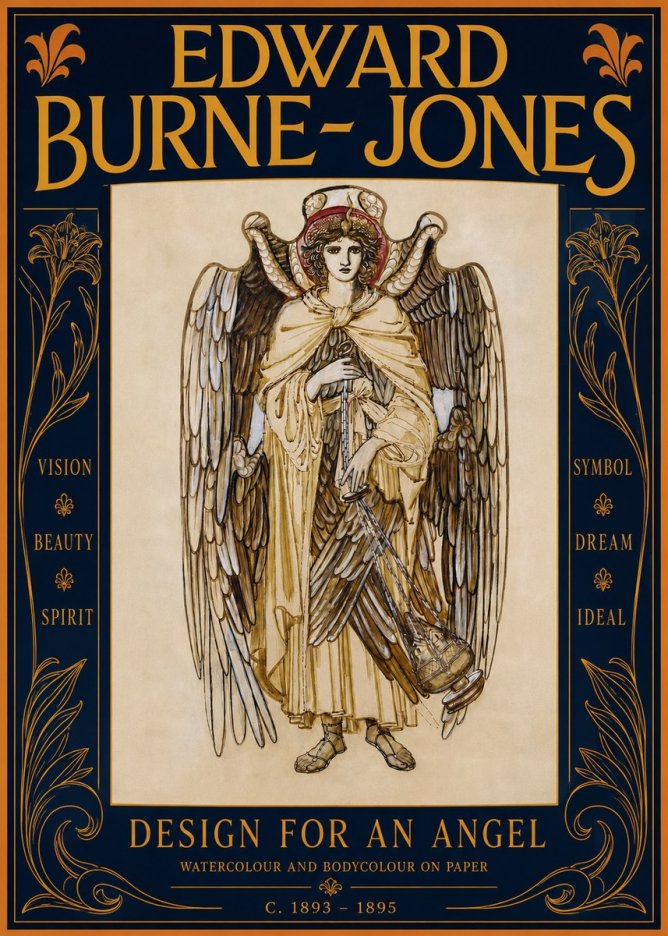 Edward Burne-Jones Design for an Angel No4 - Poszter