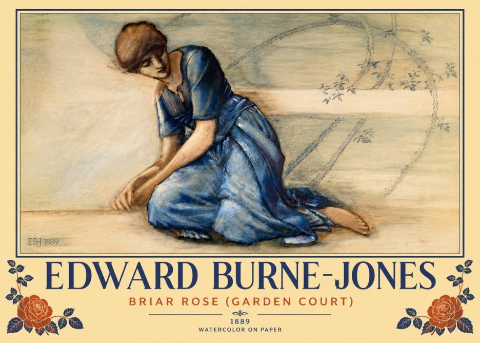 Edward Burne-Jones Briar Rose (Garden Court) No6 - Poszter
