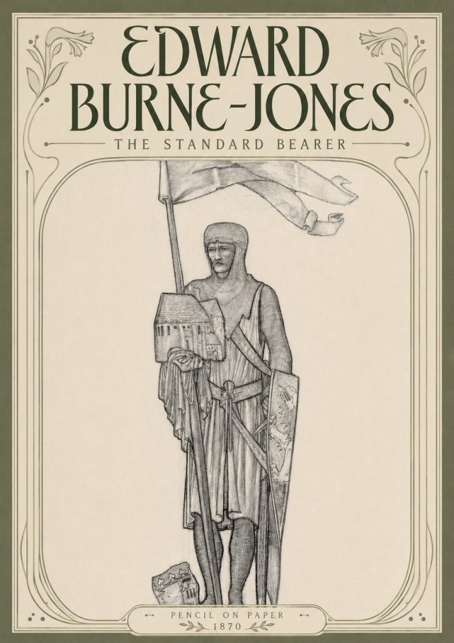 Edward Burne-Jones The Standard Bearer No4 - Poszter