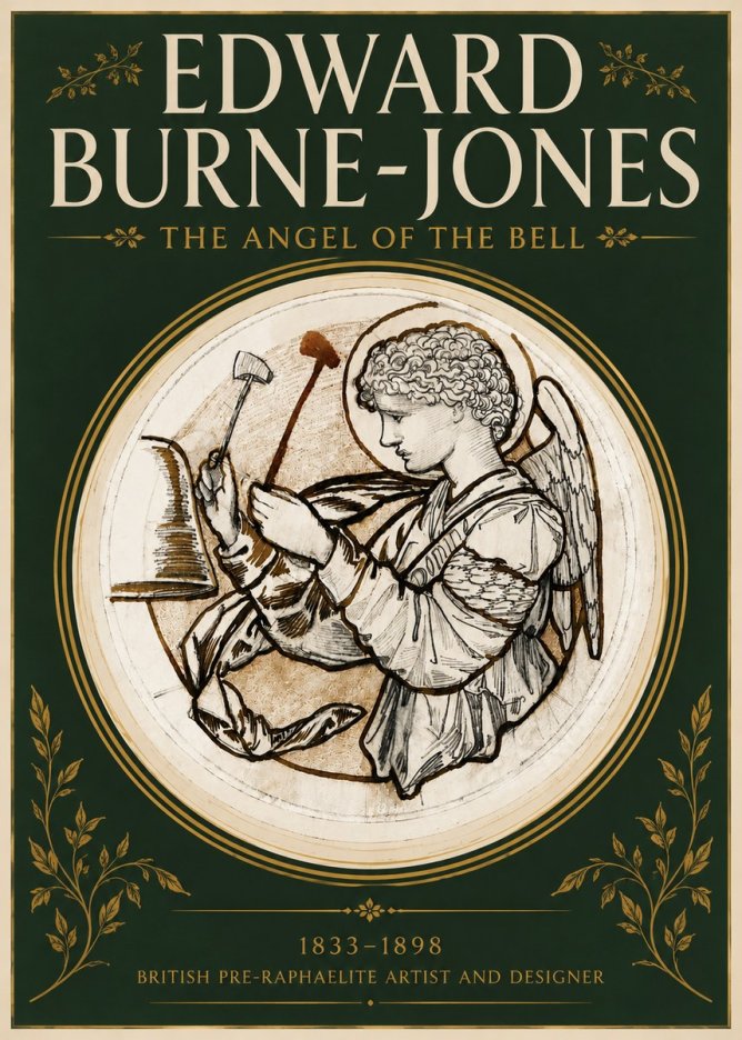 Edward Burne-Jones The Angel of the Bell No4 - Poszter