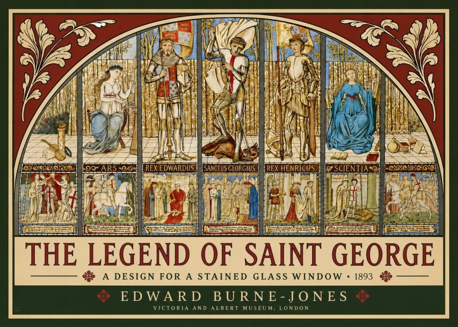 Edward Burne-Jones The Legend of Saint George No3 - Poszter