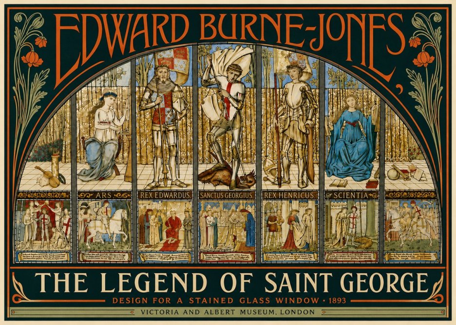 Edward Burne-Jones The Legend of Saint George No5 - Poszter