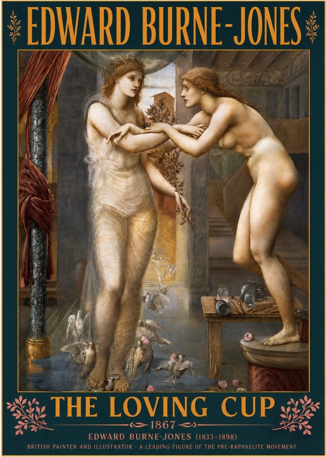 Edward Burne-Jones The Loving Cup No3 - Poszter