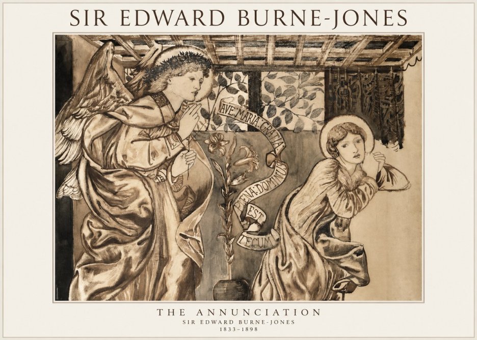 Edward Burne-Jones The Annunciation II No1 - Poszter