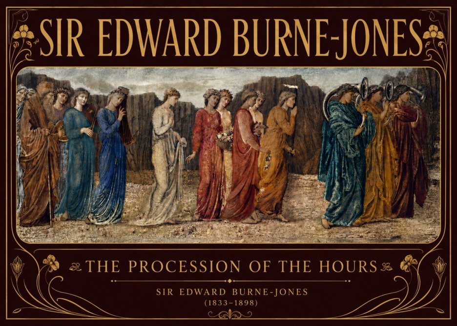 Edward Burne-Jones The Procession of the Hours No6 - Poszter