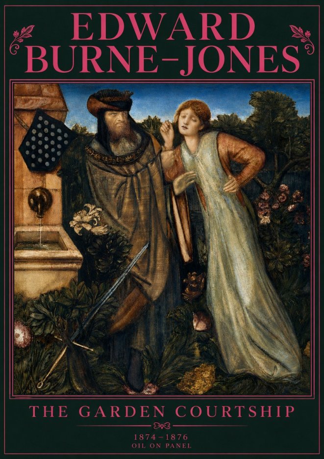 Edward Burne-Jones The Garden Courtship No4 - Poszter