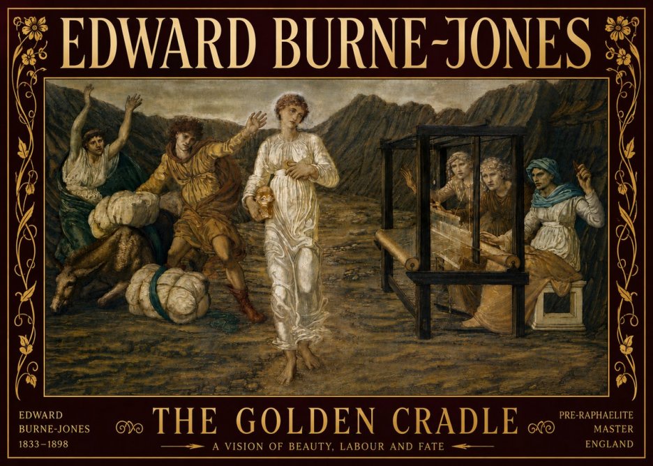 Edward Burne-Jones The Golden Cradle No6 - Poszter
