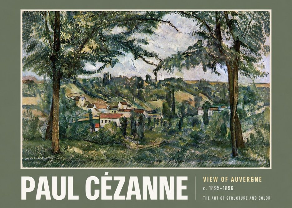 Paul Cézanne View of Auvergne No2 - Poszter