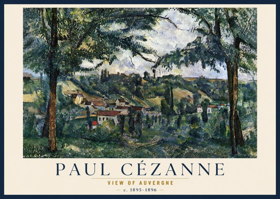 Paul Cézanne View of Auvergne No3 - Poszter