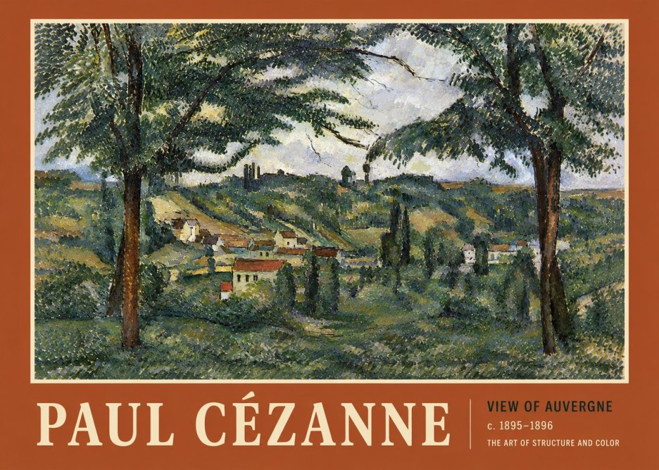Paul Cézanne View of Auvergne No5 - Poszter