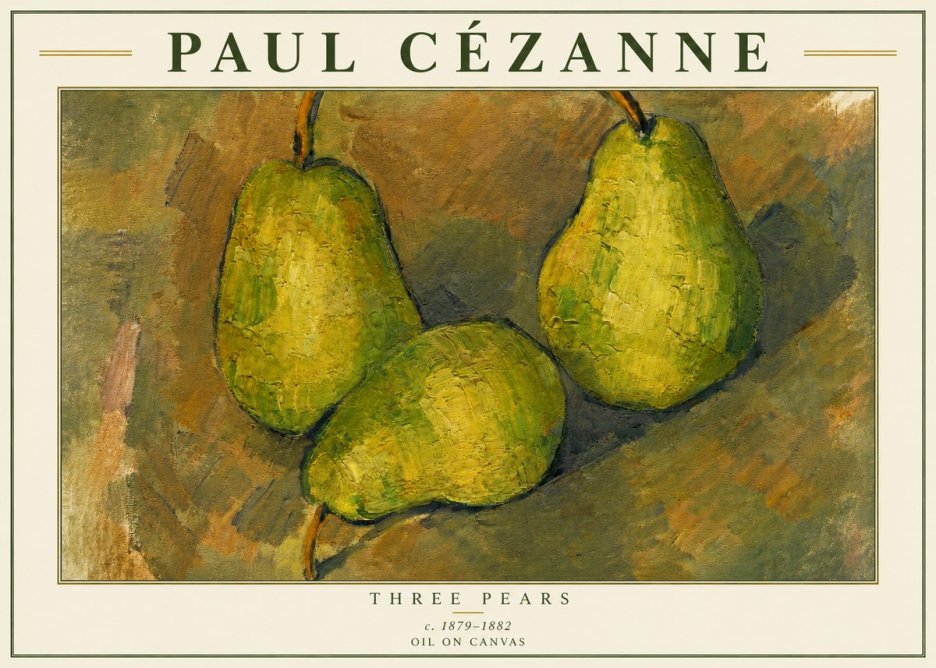 Paul Cézanne Three Pears No3 - Poszter