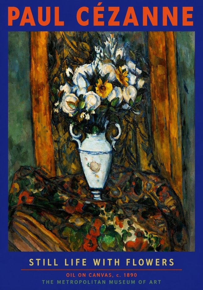 Paul Cézanne Still Life with Flowers No2 - Poszter