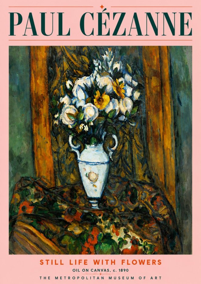 Paul Cézanne Still Life with Flowers No4 - Poszter