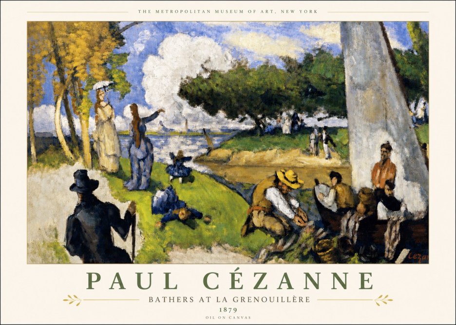 Paul Cézanne Bathers at La Grenouillère No3 - Poszter