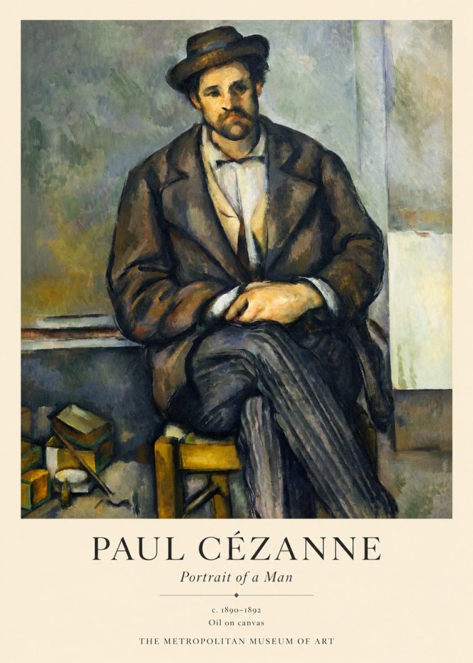 Paul Cézanne Portrait of a Man III No1 - Poszter