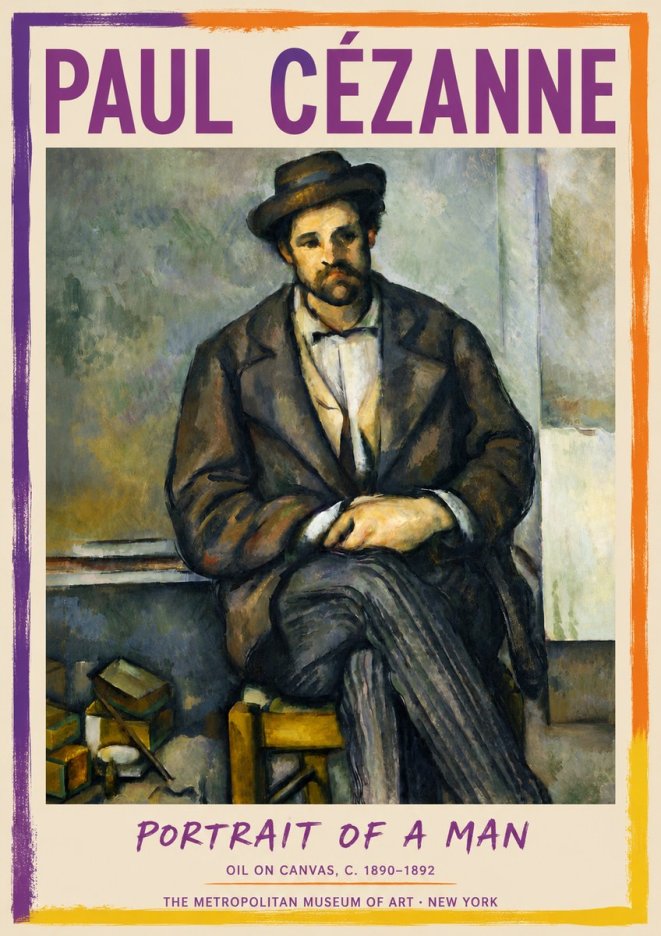 Paul Cézanne Portrait of a Man III No4 - Poszter