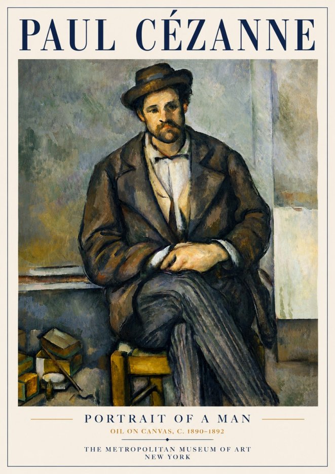 Paul Cézanne Portrait of a Man III No5 - Poszter