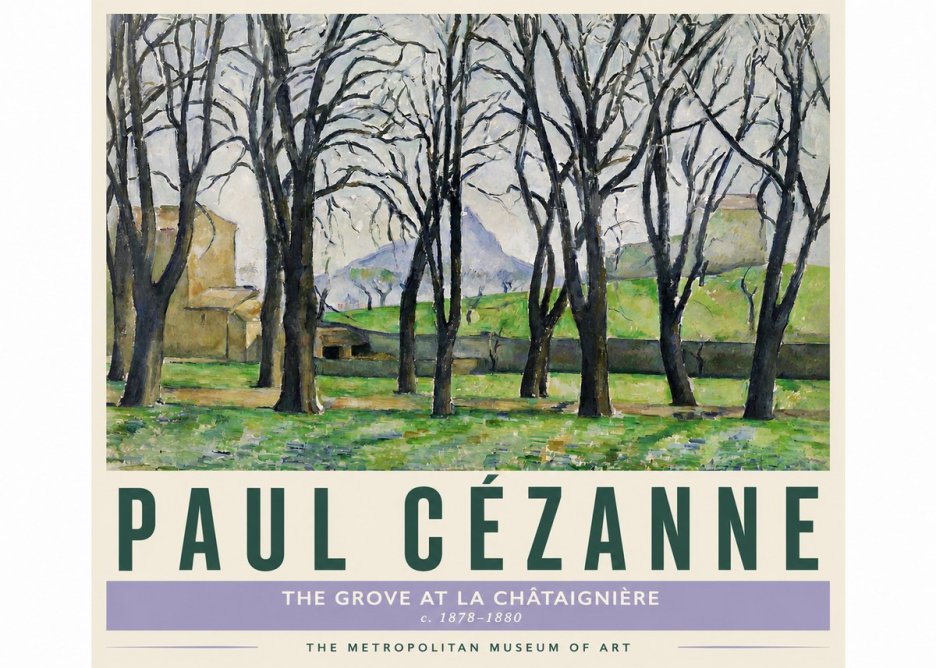 Paul Cézanne The Grove at La Châtaignière No4 - Poszter