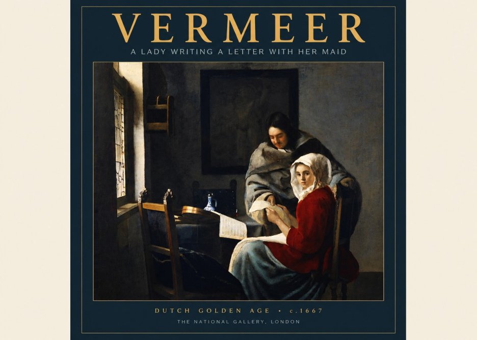 Vermeer A Lady Writing a Letter with Her Maid I No2 - Poszter