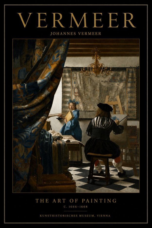Vermeer The Art of Painting No3 - Poszter