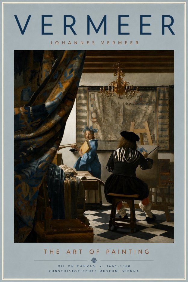 Vermeer The Art of Painting No5 - Poszter