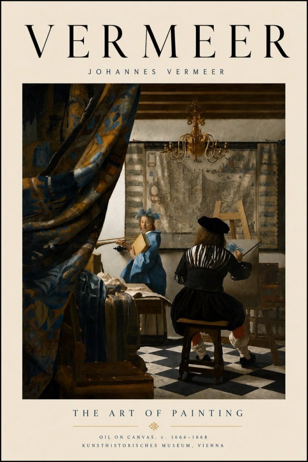 Vermeer The Art of Painting No6 - Poszter
