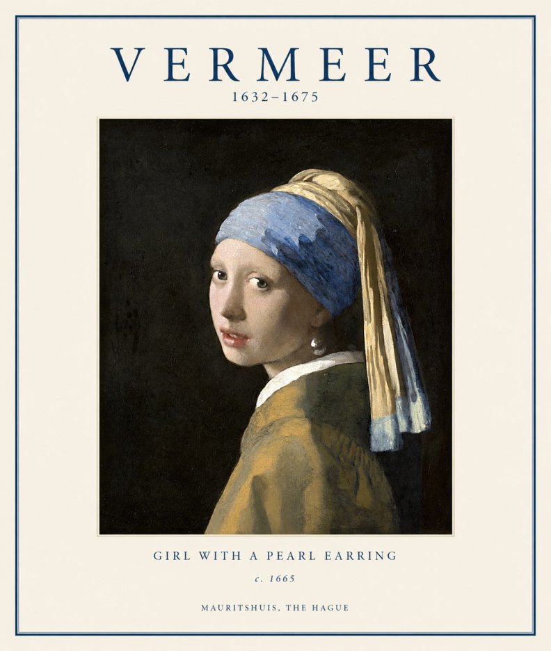 Vermeer Girl with a Pearl Earring II No1 - Poszter