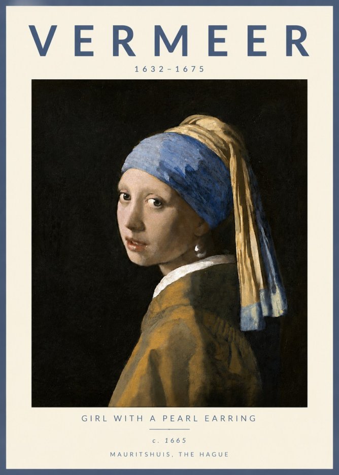 Vermeer Girl with a Pearl Earring II No6 - Poszter