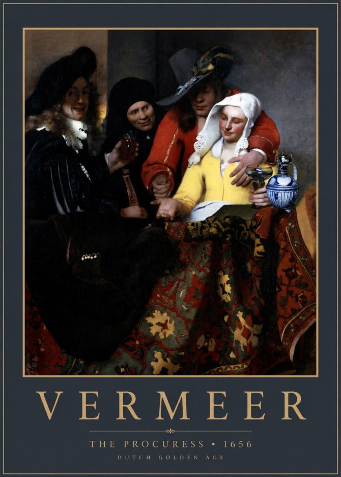 Vermeer The Procuress No2 - Poszter