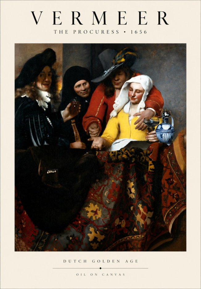 Vermeer The Procuress No3 - Poszter