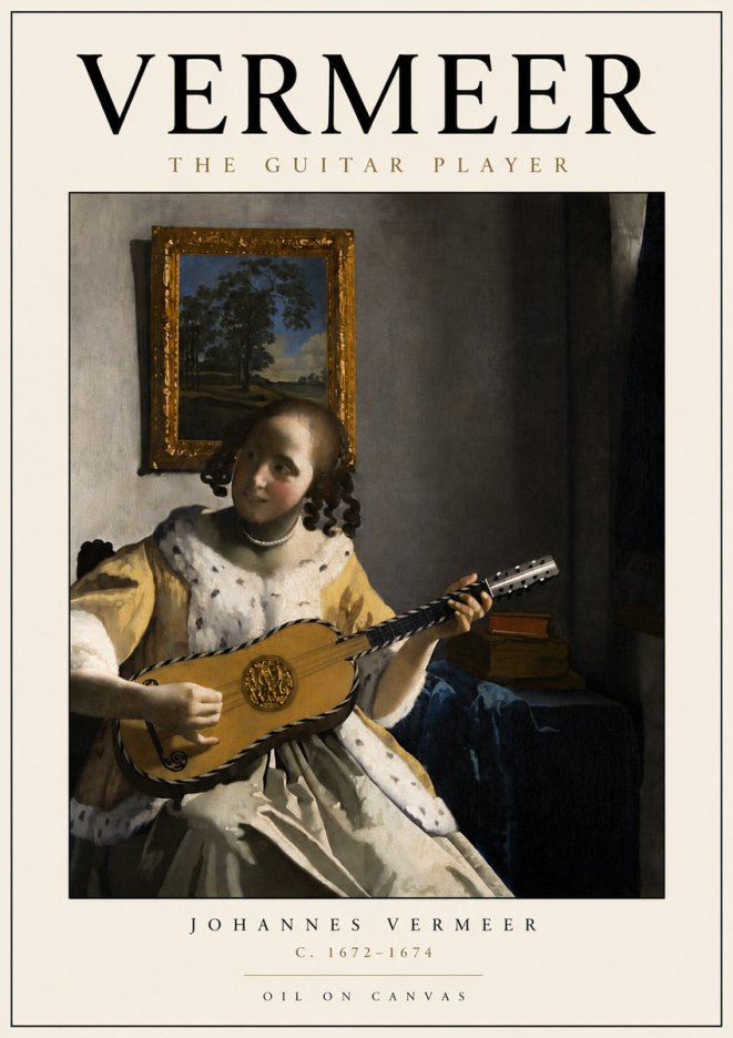 Vermeer The Guitar Player No4 - Poszter