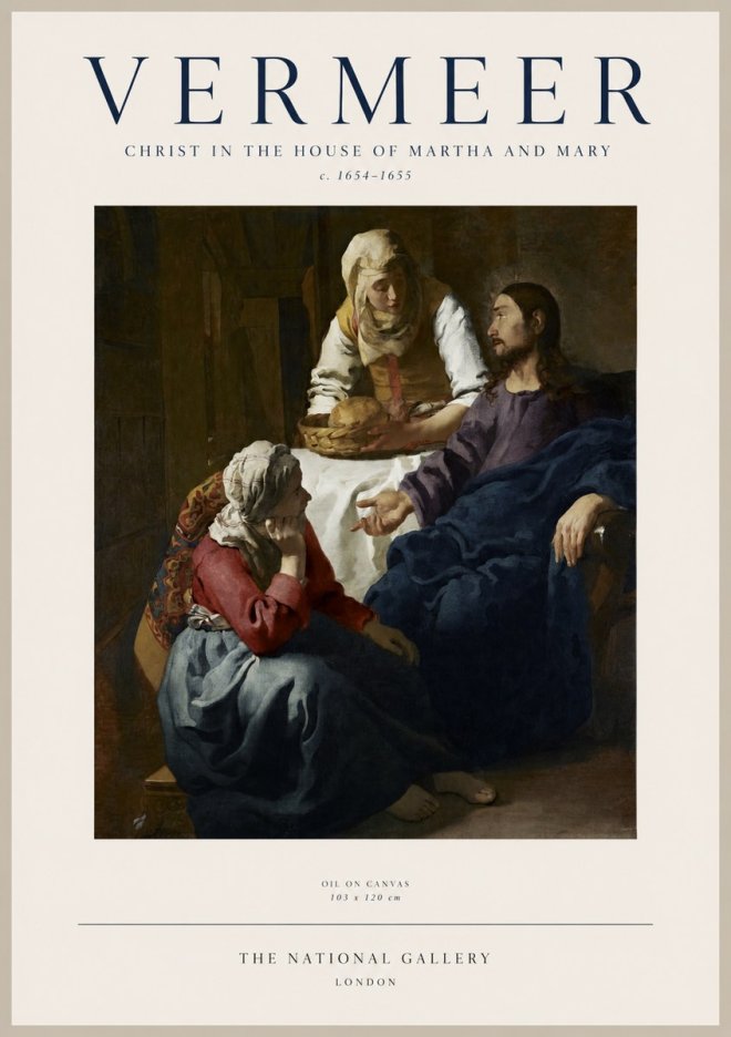 Vermeer Christ in the House of Martha and Mary No1 - Poszter