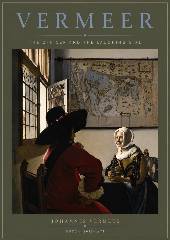 Vermeer The Officer and the Laughing Girl No6 - Poszter