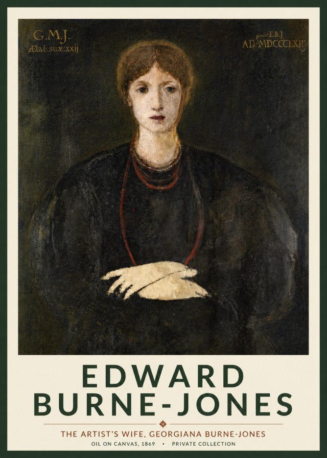 Edward Burne-Jones The Artist's Wife, Georgiana Burne-jones No4 - Poszter