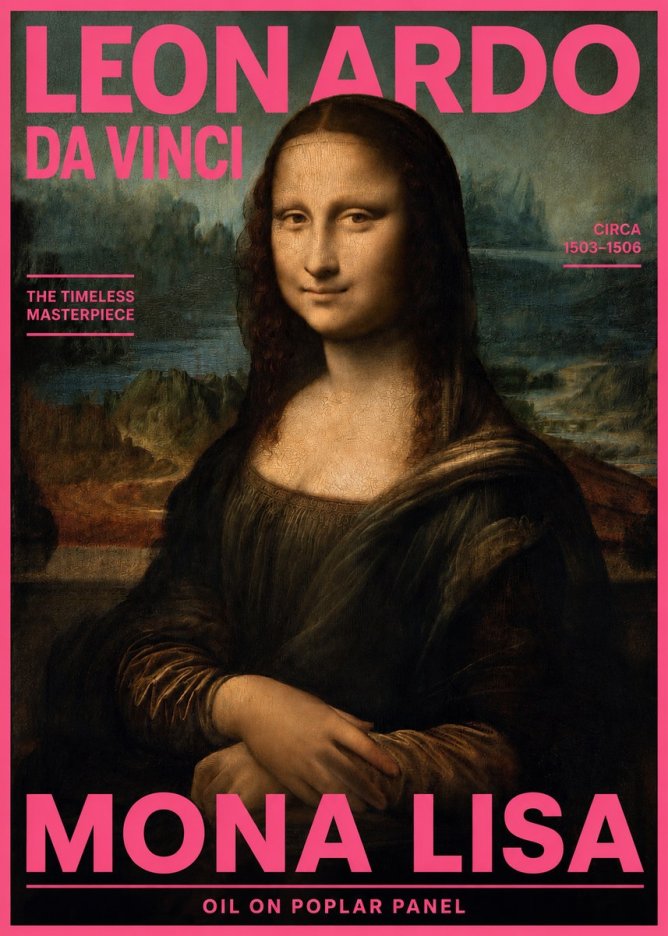 Leonardo da Vinci Mona Lisa No2 - Poszter