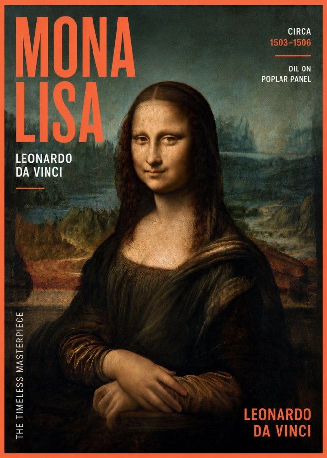 Leonardo da Vinci Mona Lisa No6 - Poszter