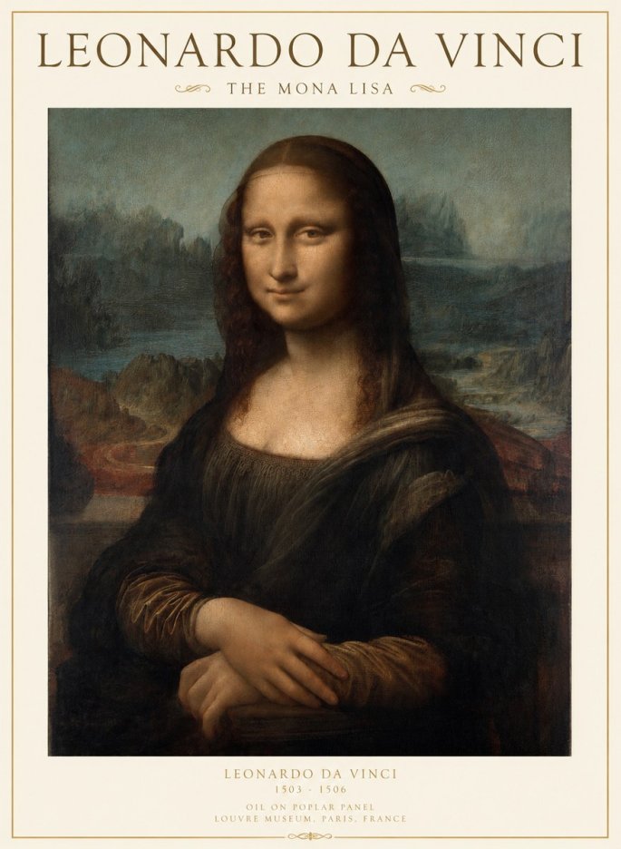 Leonardo da Vinci The Mona Lisa No1 - Poszter
